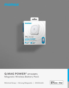 Momax Q.Mag Power 2 Magnetic Wireless Battery Pack 3500mAh-Black