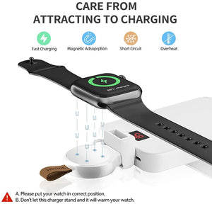NEWDERY Charger for Apple Watch Portable iWatch USB Wireless Charger-White (2pcs)