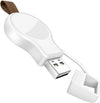 NEWDERY Charger for Apple Watch Portable iWatch USB Wireless Charger-White (2pcs)