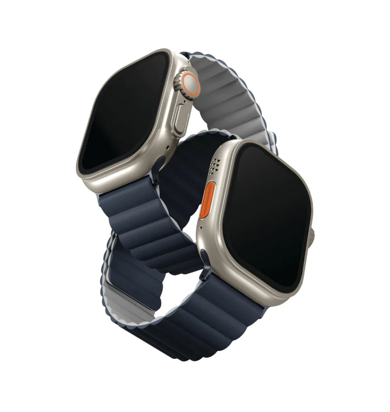 UNIQ Revix Reversible Apple Watch Strap (49/45/44/42mm )-Storm Blue/ Grey