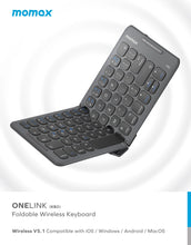Load image into Gallery viewer, Momax ONELINK Folding Portable Wireless Keyboard KB2

