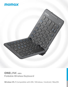 Momax ONELINK Folding Portable Wireless Keyboard KB2
