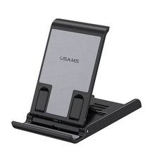 Load image into Gallery viewer, USAMS  Folding Desktop Stand For Phones- Black
