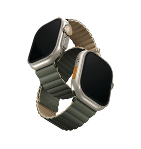 UNIQ Revix Reversible Apple Watch Strap (49/45/44/42mm )-Moss/Green Tan