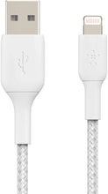 Load image into Gallery viewer, Belkin Boost Charge  Braided USB - A to  Lightning Cable -1m / White
