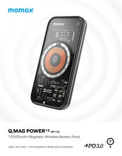 Load image into Gallery viewer, Momax Q.MAG POWER 13 10000mAh Magnetic Wireless Charging Power Bank IP113
