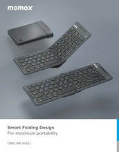 Load image into Gallery viewer, Momax ONELINK Folding Portable Wireless Keyboard KB2
