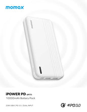 Load image into Gallery viewer, Momax iPower PD Fast Charging Power Bank 10000mAh IP77- Black
