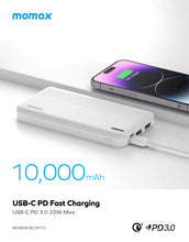 Load image into Gallery viewer, Momax iPower PD Fast Charging Power Bank 10000mAh IP77- Black
