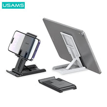 Load image into Gallery viewer, USAMS  Folding Desktop Stand For Phones- Black
