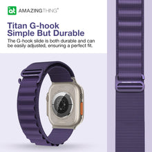 Load image into Gallery viewer, Amazingthing TITAN SPORT Metal Loop Band for  Apple Watch (Ultra 49mm)/45/44/42mm- Purple
