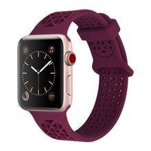 Load image into Gallery viewer, More.Plus Apple Watch Silicone Sports Strap(42/44 MM)-BURGANDY
