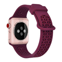 Load image into Gallery viewer, More.Plus Apple Watch Silicone Sports Strap(42/44 MM)-BURGANDY
