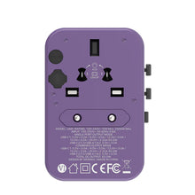 Load image into Gallery viewer, Momax 1-World GAN 5 Ports + AC Travel Adapter 65W- Purple
