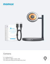Load image into Gallery viewer, Momax Q.Mag Dual 2 Dual Magnetic Wireless Charging Stand UD23

