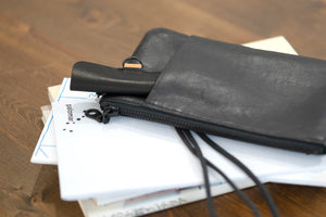 HMM (semi-tanned leather )- Pen Case