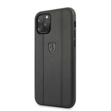 Load image into Gallery viewer, Ferrari Off Track Leather Embossed Line For iPhone 11 Pro - Black
