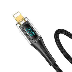 Usams 2023 New Type-C To Lightning Type C Charge Cable 1.2M -Black