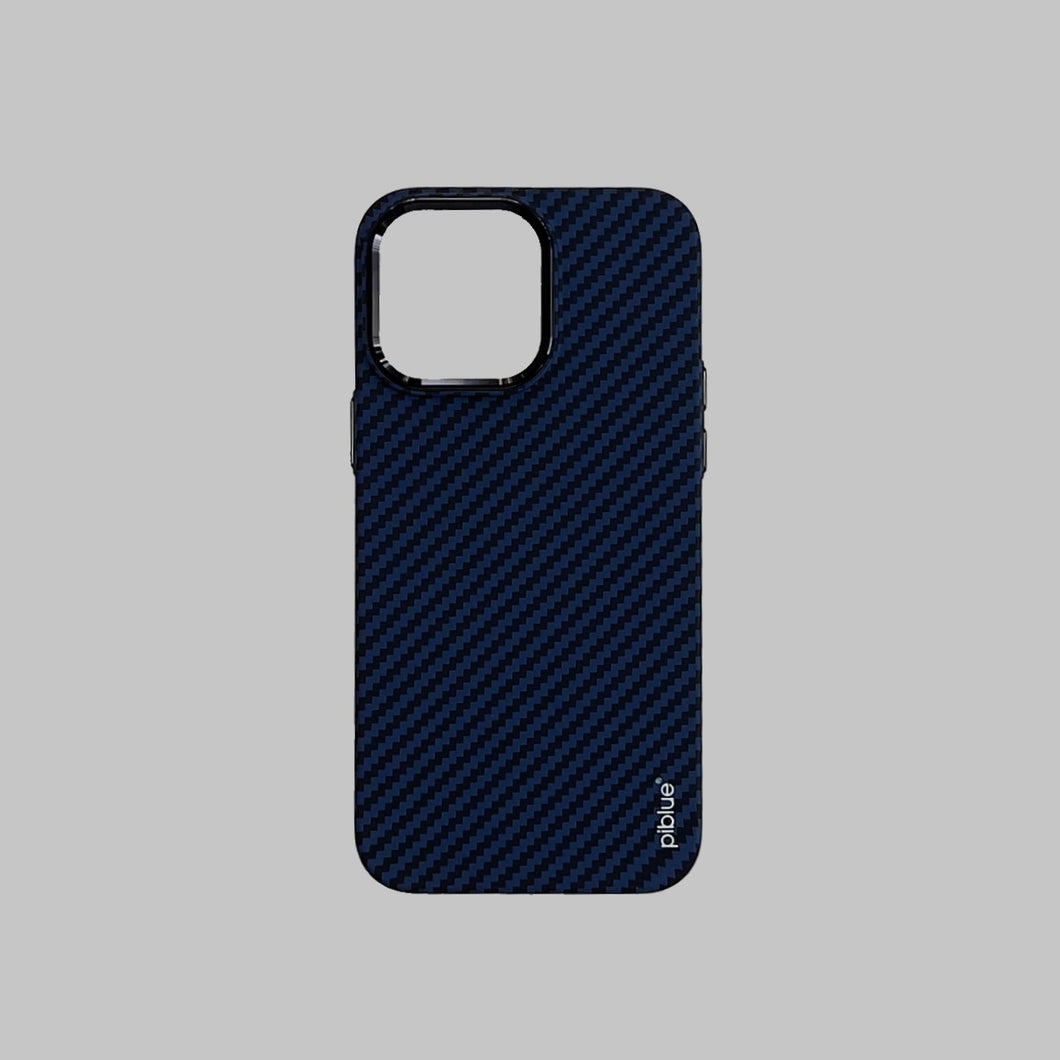 Piblue Carbon Texture  Case 14 Pro Max - Dark Blue