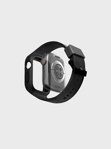 Uniq Monos 2-in-1 Strap with Hybrid Case for Apple Watch 45/44mm - Midnight Black
