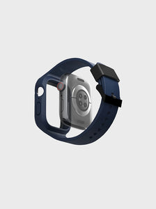Uniq Monos 2-in-1 Strap with Hybrid Case for Apple Watch 45/44mm - Marine Blue