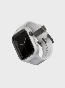 Uniq Monos 2-in-1 Strap with Hybrid Case for Apple Watch 45/44mm - Chalk Grey