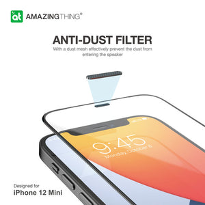 Amazing Thing Iphone 12mini (5.4) 2.7D F.COV.Anti Dust F.GLASS w/inst CLEAR