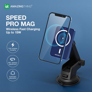 AmazingThing Speed Pro [15W] Magsafe  Car Charger - Black