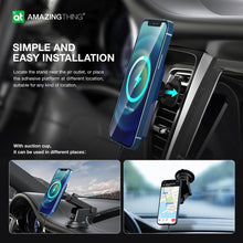 Load image into Gallery viewer, AmazingThing Speed Pro [15W] Magsafe  Car Charger - Black
