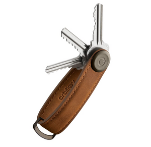 Orbitkey Crazy Horse Leather Key Organiser - Chesnut Brown