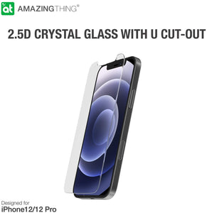 AT IPHONE 12 (6.1)" 2.5D CRYSTAL 0.33 WITH U CUT-OUT