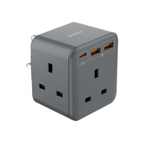 Load image into Gallery viewer, Momax ONEPLUG PD20W 2A1C 3-bit universal plug-in US8- Black
