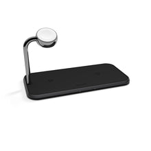 Load image into Gallery viewer, ZENS Dual and Watch Aluminium Wireless Charger - Black
