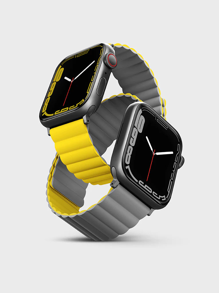 UNIQ Revix Reversible Apple Watch Strap (49/45/44/42mm )-Yellow/Grey