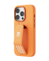 Levelo  Morphix Silicone Case with Leather Grip 14 Pro  Max -  Orange