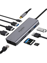 Load image into Gallery viewer, Blupebble 9-in-1 USB C Hub 4K@60Hz Dual HDMI USB C Hub with Dual HDMI, PD Charging

