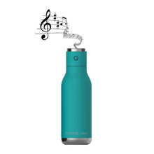 Load image into Gallery viewer, Asobu Wireless Double Wall Insulated Stainless Steel Water Bottle with a Speaker Lid 17 Ounce - Turquoise

