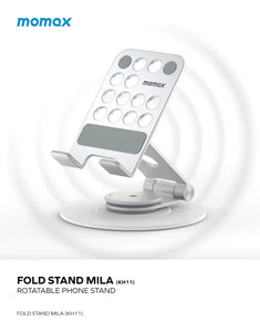 Momax Fold Stand Mila Rotatable Phone Stand K11- Silver