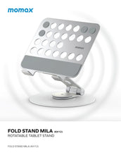 Load image into Gallery viewer, Momax Fold Stand Mila Rotatable Tablet Stand- Black
