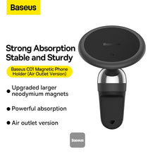 Load image into Gallery viewer, Baseus C01 Magnetic Phone Holder (Air Outlet Version) Black
