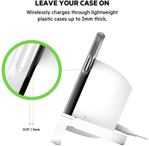 Belkin BoostCharge Wireless Charging Stand 10 W + Bluetooth Speaker -white