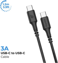 Load image into Gallery viewer, Blupebble Power Flow USB-C to USB-C 60watts Cable (1.2m)- Black
