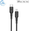 Blupebble Power Flow USB-C to Lightning Cable (2m)- Black
