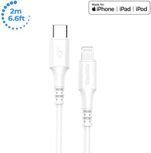 Load image into Gallery viewer, Blupebble Power Flow USB-C to Lightning Cable (2m)- White
