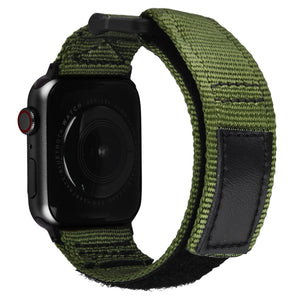 More. Plus Nato Leather Apple Watch Strap (42/44mm)-GREEN