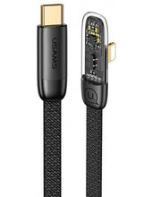 Load image into Gallery viewer, USAMS CABLE USB-C - LIGHTNING PD 20W ICEFLAKE SERIES (2M )- BLACK
