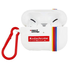 Load image into Gallery viewer, CASE-MATE - AIRPODS PRO - KODAK WHITE WITH KODACHROME STRIPES WITH RED CLIP
