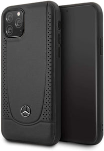 Mercedes Benz Perforation leather hard case 11 pro-Black