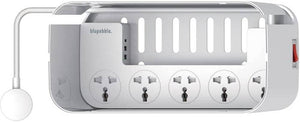 Blupebble Power Box Cable Management 5 Universal Socket w/ 2 USB port QC3.0+PD- White