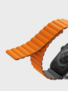 UNIQ Revix Reversible Apple Watch Strap (49/45/44/42mm )-Orange/Grey